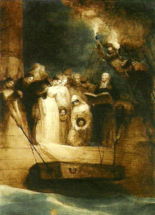 the burial at sea of sir david wilkie